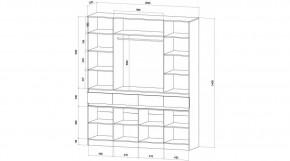 ЛЕНОРА Спальный гарнитур (модульный) графит в Соликамске - solikamsk.ok-mebel.com | фото 9