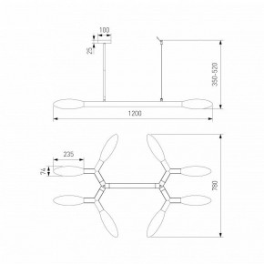 Люстра на штанге Eurosvet Covalent 30180 черный в Соликамске - solikamsk.ok-mebel.com | фото 3