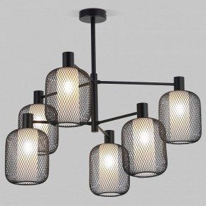 Люстра на штанге Eurosvet Voile 30191/6 черный в Соликамске - solikamsk.ok-mebel.com | фото