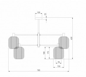 Люстра на штанге Eurosvet Voile 30191/6 черный в Соликамске - solikamsk.ok-mebel.com | фото 3