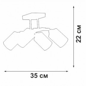 Люстра на штанге Vitaluce V2833 V2833-1/4PL в Соликамске - solikamsk.ok-mebel.com | фото 4
