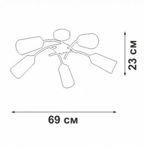 Люстра на штанге Vitaluce V2850 V2850-1/5PL в Соликамске - solikamsk.ok-mebel.com | фото 5