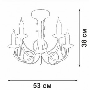 Люстра на штанге Vitaluce V3035 V3035-0/5PL в Соликамске - solikamsk.ok-mebel.com | фото 3