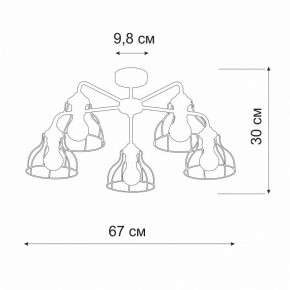 Люстра на штанге Vitaluce V3102 V3102-0/5PL в Соликамске - solikamsk.ok-mebel.com | фото 2