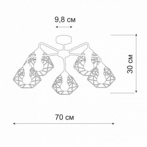 Люстра на штанге Vitaluce V4258 V4258-0/5PL в Соликамске - solikamsk.ok-mebel.com | фото 2
