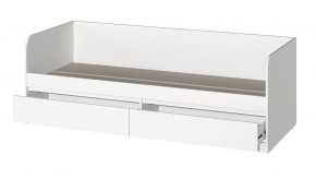 МС "Хилтон" Кровать 0,8 (Белый текстурный) в Соликамске - solikamsk.ok-mebel.com | фото 2