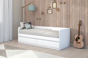 МС "Хилтон" Кровать 0,8 (Белый текстурный) в Соликамске - solikamsk.ok-mebel.com | фото 3