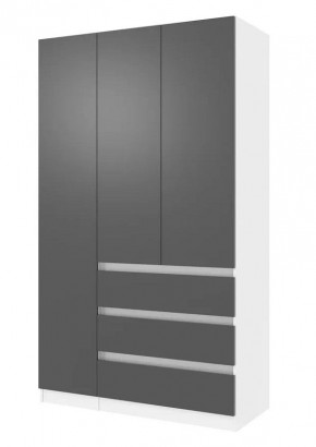ПАРУС Шкаф 3х- ств. 1200 (белый/графит) в Соликамске - solikamsk.ok-mebel.com | фото