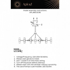 Подвесная люстра Aployt Bernadet APL.865.03.96 в Соликамске - solikamsk.ok-mebel.com | фото 2