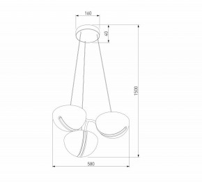 Подвесная люстра Eurosvet Emisfero 50083/3 LED золото в Соликамске - solikamsk.ok-mebel.com | фото 6