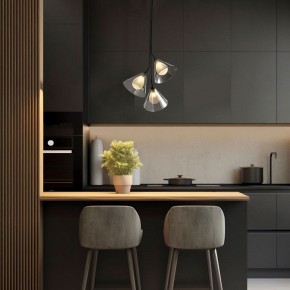 Подвесная люстра Eurosvet Enigma 70161/3 черный в Соликамске - solikamsk.ok-mebel.com | фото 3