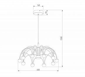 Подвесная люстра Eurosvet Ragno 90034/10 LED черный в Соликамске - solikamsk.ok-mebel.com | фото 5