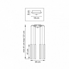 Подвесная люстра Lightstar Tubo L8T747247 в Соликамске - solikamsk.ok-mebel.com | фото 3