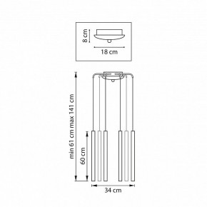Подвесная люстра Lightstar Tubo L8T747347 в Соликамске - solikamsk.ok-mebel.com | фото 3