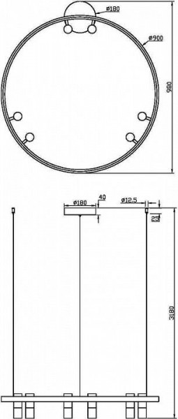 Подвесная люстра Maytoni Halo MOD102PL-L42BK в Соликамске - solikamsk.ok-mebel.com | фото 4