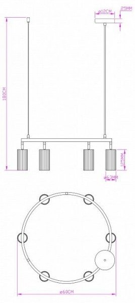 Подвесная люстра Moderli Cora V11603-6P в Соликамске - solikamsk.ok-mebel.com | фото 6