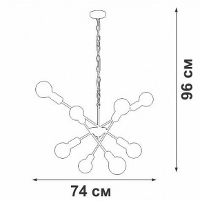 Подвесная люстра Vitaluce V4750 V4750-1/8 в Соликамске - solikamsk.ok-mebel.com | фото 2