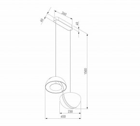 Подвесной светильник Eurosvet Emisfero 50083/2 LED золото в Соликамске - solikamsk.ok-mebel.com | фото 4