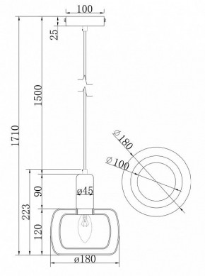Подвесной светильник Maytoni Vision MOD411PL-01G в Соликамске - solikamsk.ok-mebel.com | фото 7