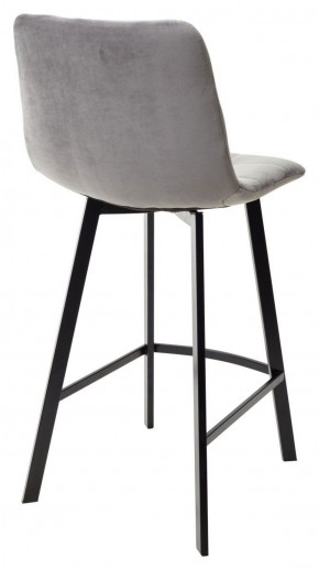 Полубарный стул CHILLI-QB SQUARE светло-серый #26, велюр / черный каркас (H=66cm) М-City в Соликамске - solikamsk.ok-mebel.com | фото 4