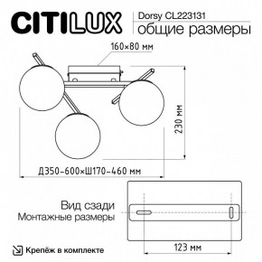 Потолочная люстра Citilux Dorsy CL223131 в Соликамске - solikamsk.ok-mebel.com | фото 11