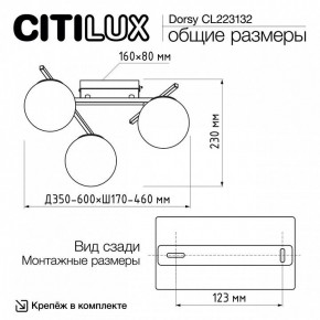 Потолочная люстра Citilux Dorsy CL223132 в Соликамске - solikamsk.ok-mebel.com | фото 12