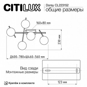Потолочная люстра Citilux Dorsy CL223152 в Соликамске - solikamsk.ok-mebel.com | фото 10
