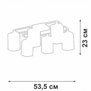 Потолочная люстра Vitaluce V3092 V3092-1/6PL в Соликамске - solikamsk.ok-mebel.com | фото 4