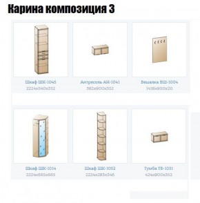 Прихожая Карина (модульная) в Соликамске - solikamsk.ok-mebel.com | фото 8