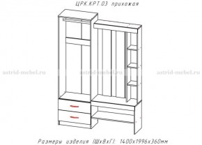 КРИТ-3 Прихожая (Анкор темный/Анкор белый) в Соликамске - solikamsk.ok-mebel.com | фото 2