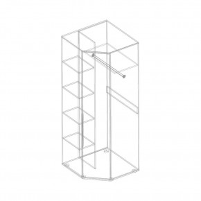 Шкаф 1-ств. угловой "Лео" в Соликамске - solikamsk.ok-mebel.com | фото 3