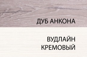 Шкаф 1D, OLIVIA, цвет вудлайн крем/дуб анкона в Соликамске - solikamsk.ok-mebel.com | фото 3