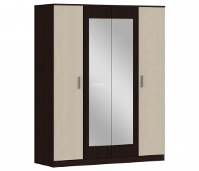 Шкаф 4х дверный с зеркалами Уют СБ-2750/1.Н (Венге/Паллада) в Соликамске - solikamsk.ok-mebel.com | фото
