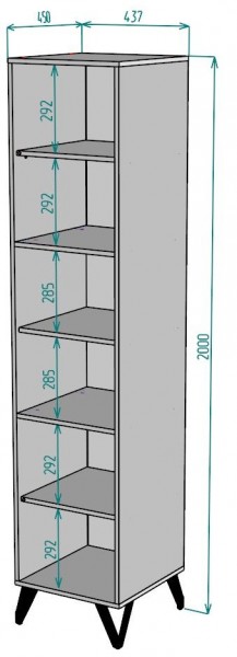 Шкаф Дельта H106 в Соликамске - solikamsk.ok-mebel.com | фото 2