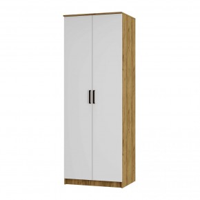 Шкаф двухстворчатый Евро ШК-01 (крафт/белый) в Соликамске - solikamsk.ok-mebel.com | фото