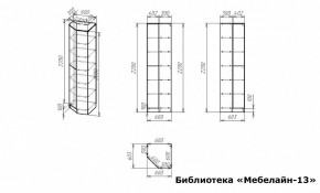 Шкаф книжный Мебелайн-13 в Соликамске - solikamsk.ok-mebel.com | фото 3
