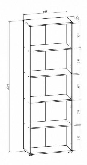 Шкаф книжный Офис ОФ-302К в Соликамске - solikamsk.ok-mebel.com | фото 2