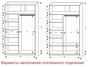 Шкаф-купе 1400 серии SOFT D6+D6+B2+PL3 (2 ящика+2штанги) профиль «Капучино» в Соликамске - solikamsk.ok-mebel.com | фото 7