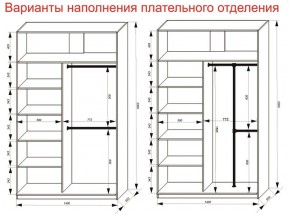 Шкаф-купе 1400 серии SOFT D8+D2+B2+PL4 (2 ящика+F обр.штанга) профиль «Графит» в Соликамске - solikamsk.ok-mebel.com | фото 7