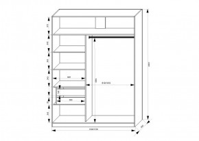 Шкаф-купе 1500 серии NEW CLASSIC K3+K3+B2+PL1 (2 ящика+1 штанга) профиль «Капучино» в Соликамске - solikamsk.ok-mebel.com | фото 3