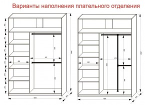 Шкаф-купе 1600 серии SOFT D6+D6+B2+PL3 (2 ящика+2штанги) профиль «Капучино» в Соликамске - solikamsk.ok-mebel.com | фото 7