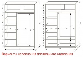 Шкаф-купе 1600 серии SOFT D6+D6+B2+PL3 (2 ящика+2штанги) профиль «Капучино» в Соликамске - solikamsk.ok-mebel.com | фото 8