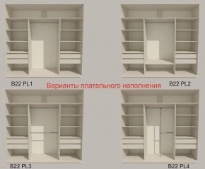 Шкаф-купе 2100 серии SOFT D2+D7+D3+B22+PL2 (по 2 ящика лев/прав+1штанга+1полка) профиль «Графит» в Соликамске - solikamsk.ok-mebel.com | фото 6