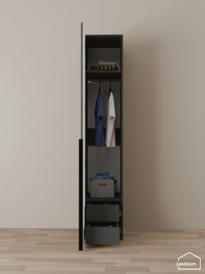 Шкаф Linnea MHR-1-3 2050х400х510 (Графит-М 11.1.25) в Соликамске - solikamsk.ok-mebel.com | фото 3