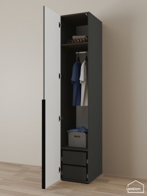 Шкаф Linnea MHR-1-3 2050х400х510 (Графит-М 11.1.25) в Соликамске - solikamsk.ok-mebel.com | фото 5
