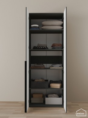 Шкаф Linnea MHR-2-2 2050х800х510 (Графит-М 11.1.25) в Соликамске - solikamsk.ok-mebel.com | фото 4