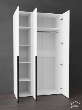 Шкаф Linnea MHR-3-1 2050х1200х510 (Белый-М 11.1.2) в Соликамске - solikamsk.ok-mebel.com | фото 4