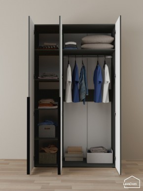 Шкаф Linnea MHR-3-1 2050х1200х510 (Графит-М 11.1.25) в Соликамске - solikamsk.ok-mebel.com | фото 4