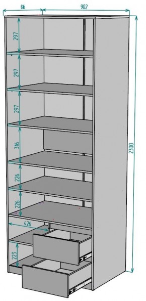 Шкаф Мальта H202 в Соликамске - solikamsk.ok-mebel.com | фото 2