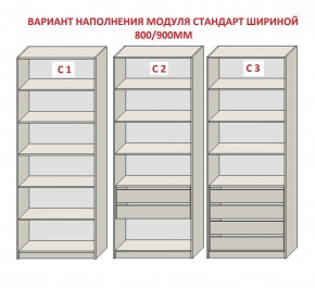 Шкаф распашной серия «ЗЕВС» (PL3/С1/PL2) Серый камень/Небраска натуральный в Соликамске - solikamsk.ok-mebel.com | фото 6